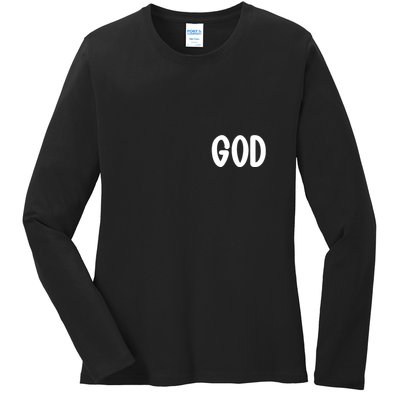Agree Move End With God Never Doubt Amen God Front Back Ladies Long Sleeve Shirt