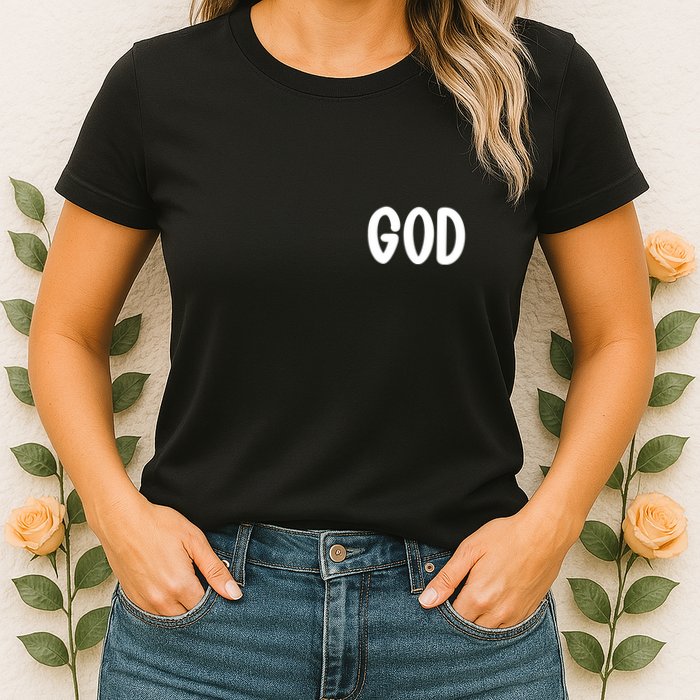 Agree Move End With God Never Doubt Amen God Front Back Womens T-Shirt