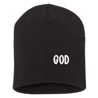 Agree Move End With God Never Doubt Amen God Front Back Short Acrylic Beanie