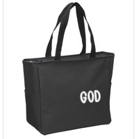 Agree Move End With God Never Doubt Amen God Front Back Zip Tote Bag