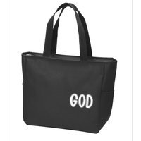 Agree Move End With God Never Doubt Amen God Front Back Zip Tote Bag
