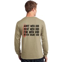 Agree Move End With God Never Doubt Amen God Front Back Long Sleeve Shirt
