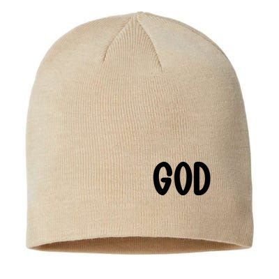Agree Move End With God Never Doubt Amen God Front Back Sustainable Beanie