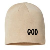 Agree Move End With God Never Doubt Amen God Front Back Sustainable Beanie