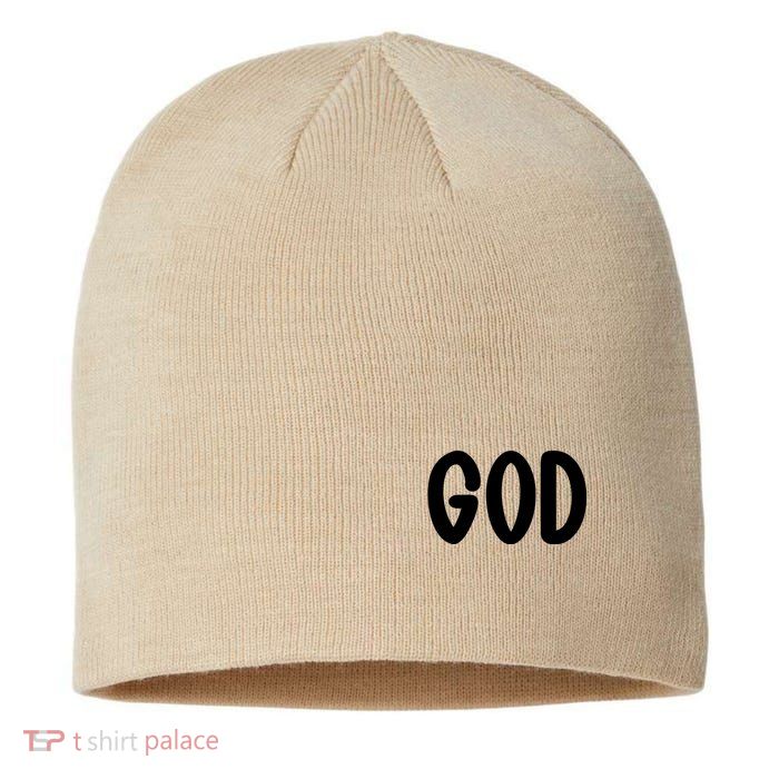 Agree Move End With God Never Doubt Amen God Front Back Sustainable Beanie