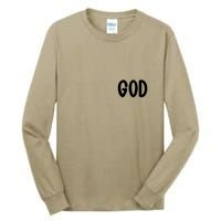 Agree Move End With God Never Doubt Amen God Front Back Tall Long Sleeve T-Shirt