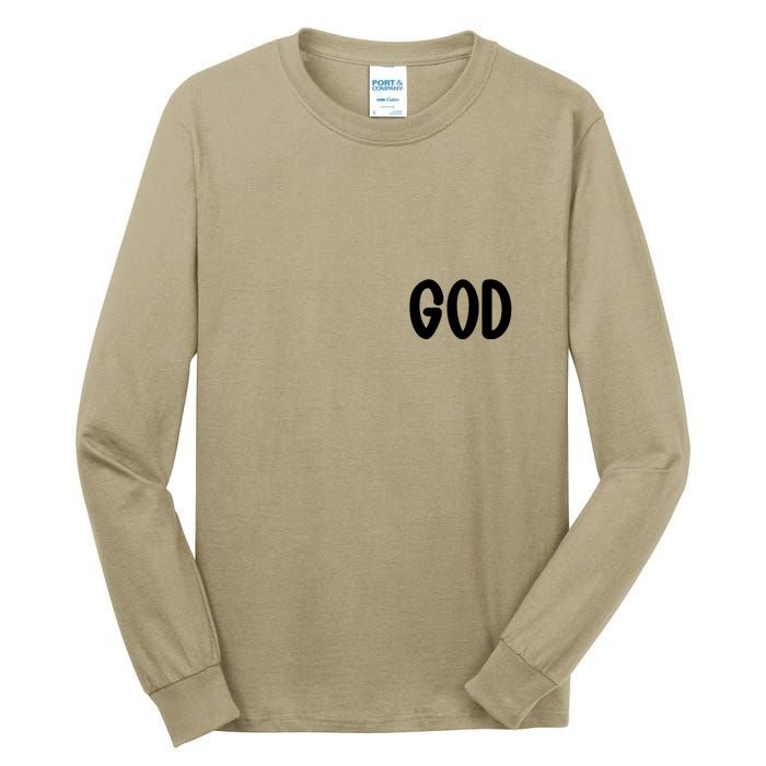 Agree Move End With God Never Doubt Amen God Front Back Tall Long Sleeve T-Shirt