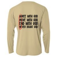Agree Move End With God Never Doubt Amen God Front Back Cooling Performance Long Sleeve Crew