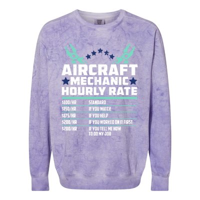 Aircraft Mechanic Engineer Gift Airplane Technician Meaningful Gift Colorblast Crewneck Sweatshirt