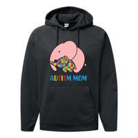 Autism Mom Elephant Autism Awareness Month Gift Performance Fleece Hoodie