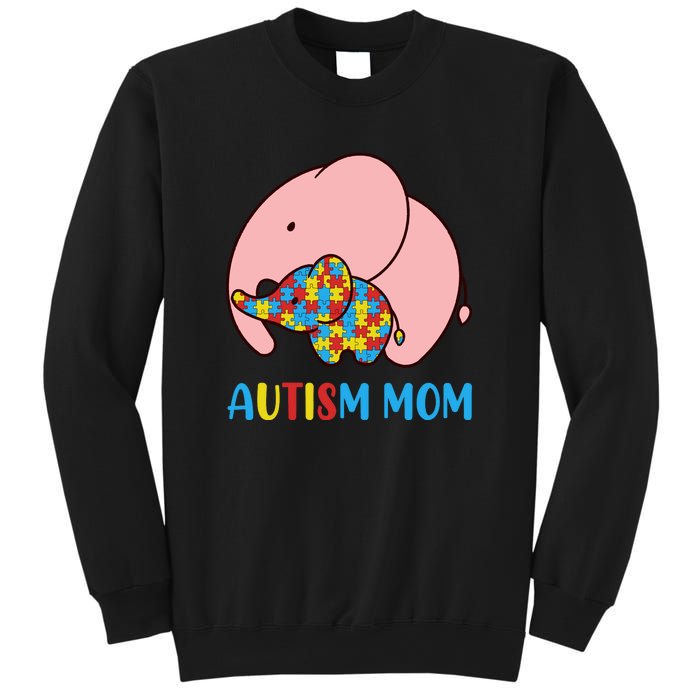 Autism Mom Elephant Autism Awareness Month Gift Sweatshirt