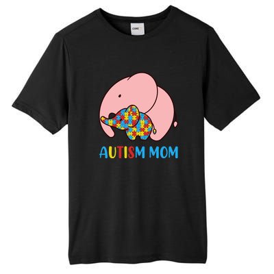 Autism Mom Elephant Autism Awareness Month Gift Tall Fusion ChromaSoft Performance T-Shirt