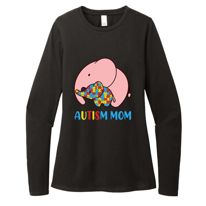 Autism Mom Elephant Autism Awareness Month Gift Womens CVC Long Sleeve Shirt