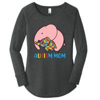 Autism Mom Elephant Autism Awareness Month Gift Women's Perfect Tri Tunic Long Sleeve Shirt