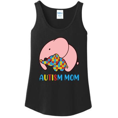 Autism Mom Elephant Autism Awareness Month Gift Ladies Essential Tank