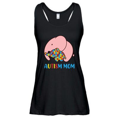 Autism Mom Elephant Autism Awareness Month Gift Ladies Essential Flowy Tank