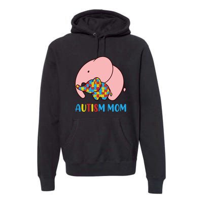 Autism Mom Elephant Autism Awareness Month Gift Premium Hoodie