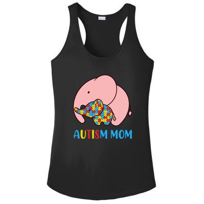 Autism Mom Elephant Autism Awareness Month Gift Ladies PosiCharge Competitor Racerback Tank