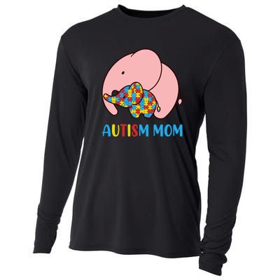 Autism Mom Elephant Autism Awareness Month Gift Cooling Performance Long Sleeve Crew