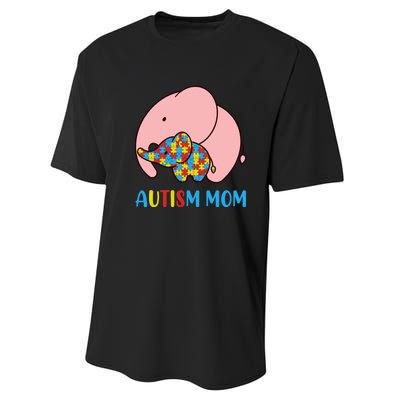 Autism Mom Elephant Autism Awareness Month Gift Performance Sprint T-Shirt