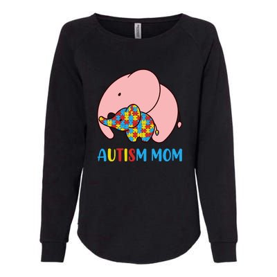 Autism Mom Elephant Autism Awareness Month Gift Womens California Wash Sweatshirt