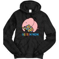 Autism Mom Elephant Autism Awareness Month Gift Tie Dye Hoodie