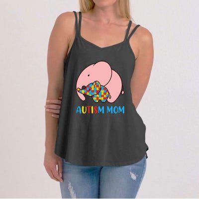 Autism Mom Elephant Autism Awareness Month Gift Women's Strappy Tank