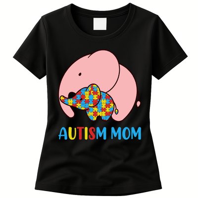 Autism Mom Elephant Autism Awareness Month Gift Women's T-Shirt