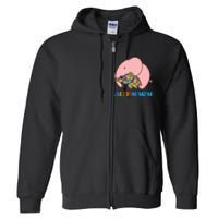 Autism Mom Elephant Autism Awareness Month Gift Full Zip Hoodie