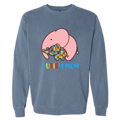 Autism Mom Elephant Autism Awareness Month Gift Garment-Dyed Sweatshirt