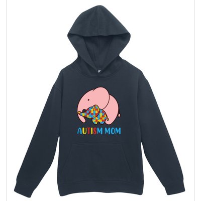 Autism Mom Elephant Autism Awareness Month Gift Urban Pullover Hoodie