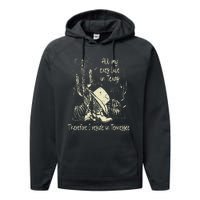 All My Exes Live In..Therefore I Reside In Tennessee Deserts Performance Fleece Hoodie