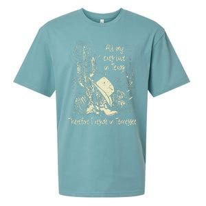 All My Exes Live In..Therefore I Reside In Tennessee Deserts Sueded Cloud Jersey T-Shirt