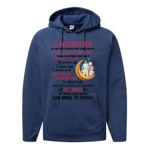 A Mi Esposa No Me Case Contigo Para Vivir Contigo Performance Fleece Hoodie