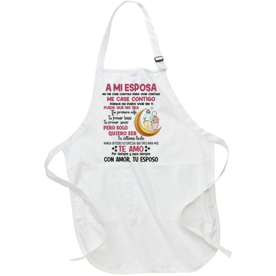 A Mi Esposa No Me Case Contigo Para Vivir Contigo Full-Length Apron With Pockets