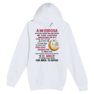 A Mi Esposa No Me Case Contigo Para Vivir Contigo Premium Pullover Hoodie