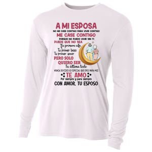 A Mi Esposa No Me Case Contigo Para Vivir Contigo Cooling Performance Long Sleeve Crew