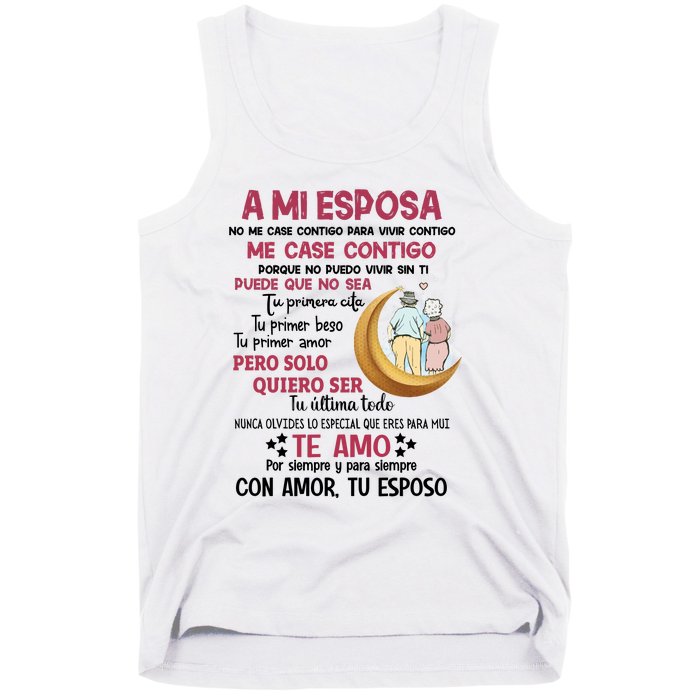 A Mi Esposa No Me Case Contigo Para Vivir Contigo Tank Top