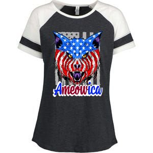 Ameowica Enza Ladies Jersey Colorblock Tee