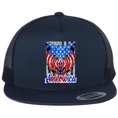 Ameowica Flat Bill Trucker Hat