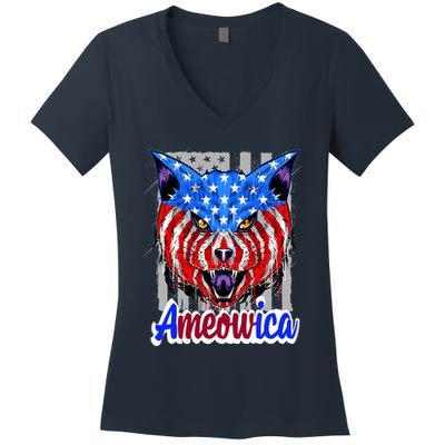 Ameowica Women's V-Neck T-Shirt