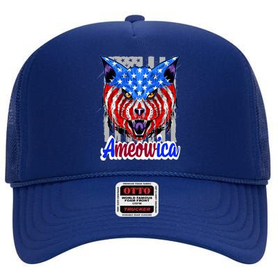 Ameowica High Crown Mesh Back Trucker Hat