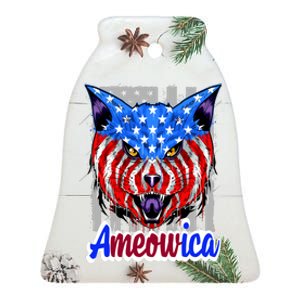 Ameowica Ceramic Bell Ornament