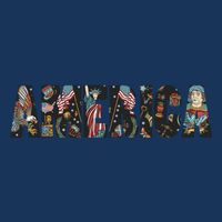 America 7 Panel Mesh Trucker Snapback Hat