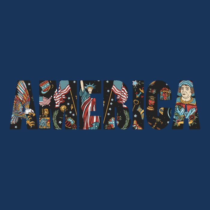 America 7 Panel Mesh Trucker Snapback Hat