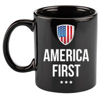 America First 11oz C Handle Ceramic Mug