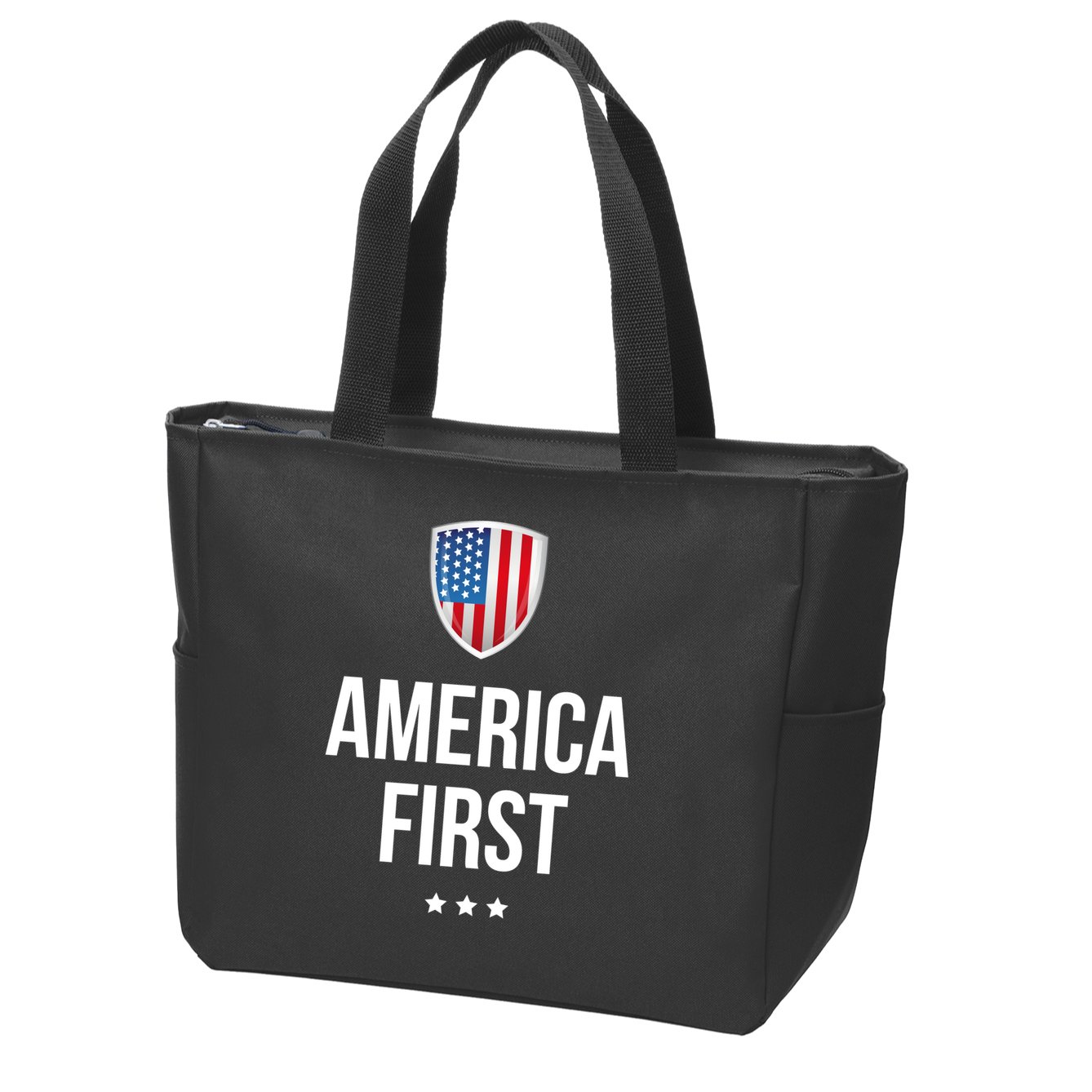 America First Zip Tote Bag