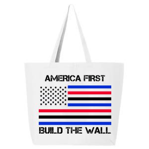 America First Build The Wall Flag 25L Jumbo Tote