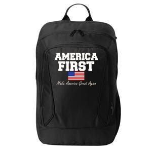 America First Make America Great Again Donald Trump USA Flag City Backpack