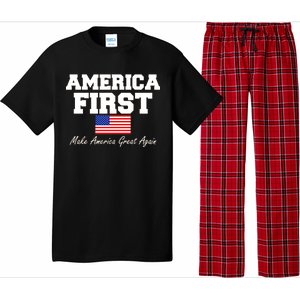 America First Make America Great Again Donald Trump USA Flag Pajama Set